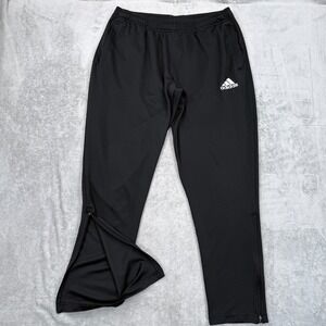 Adidas Core Training Jogger Track Pants Mens XL Ankle Zip Athletic Black Workout